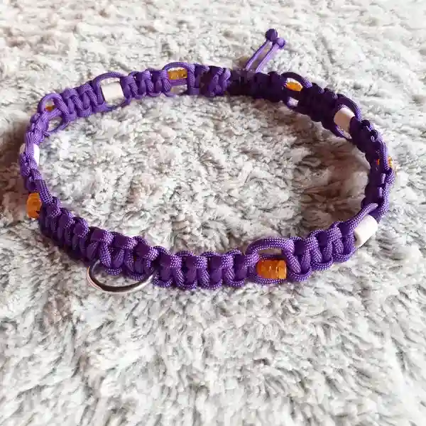 collier anti puces et tiques naturel chien et chat perles céramique EM et ambre sans produit chimique 100% naturel