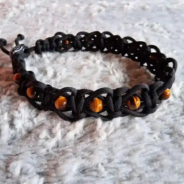 collier oeil de tigre pour chien