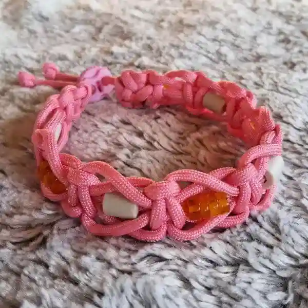 collier céramique EM et ambre antipuces et tiques, collier antiparasite pour chiens et chats en paracorde