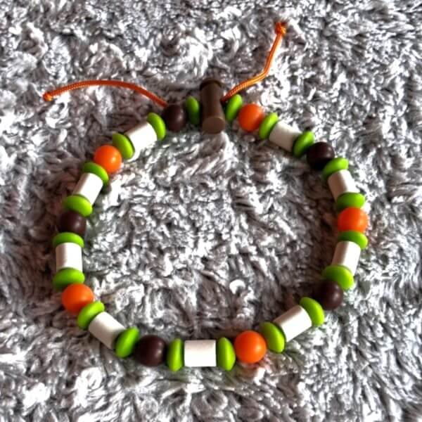 collier anti-tiques naturel pour chien avec perles silicone et céramique EM